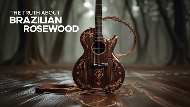 Brazilian rosewood guitar with stunning vintage wood grain