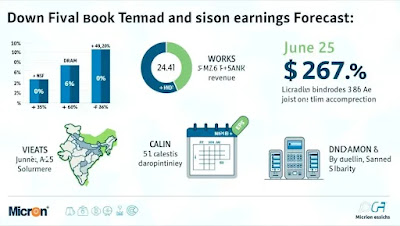 Infographic showing Micron’s Q3 2025 earnings estimates: EPS at $1.41 (+227.9% YoY), DRAM revenue at $7B (+49.2%), NAND revenue at $1.74B (-15.6%), and NOR revenue at $81.13M (+50.2%). Includes segment comparison bars and a calendar icon marking June 25, 2025.