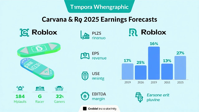 Earnings Shockers: Carvana & Roblox Set to Pop? Flux Dev Create A Clean Modern Infographic Featuring Carvana A 0 1