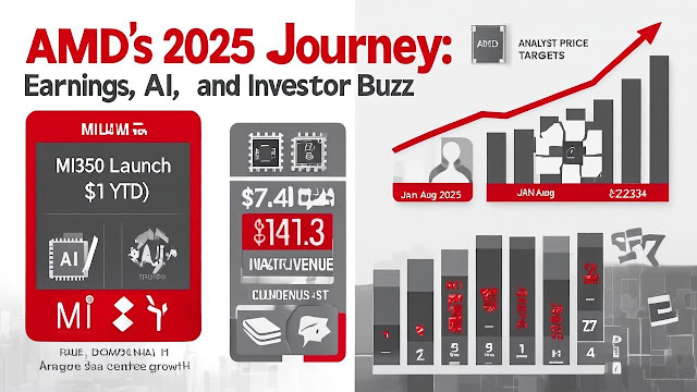 showing AMD’s 2025 stock growth, AI chip milestones