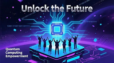 Motivational graphic on quantum computing empowerment