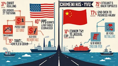 Infographic showing US-China tariff