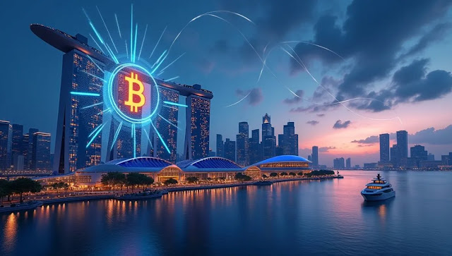 Skyline of Singapore’s Marina