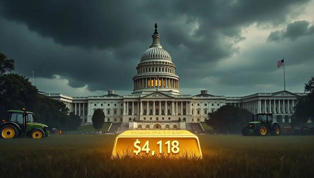 US Economy Wake-Up Call: 1.6% GDP, $4,118 Gold US Capitol building