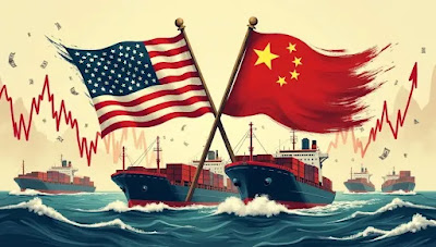 US and China flags ship wetter