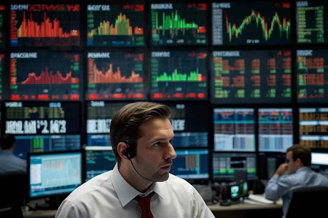 stock tickers falling