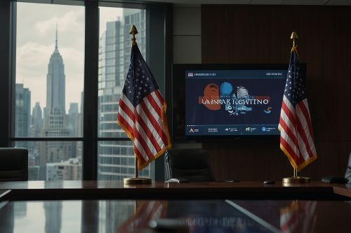 American flags side