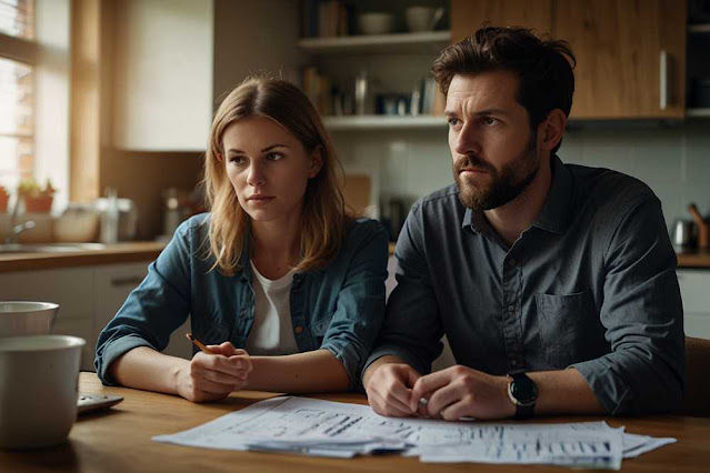 A modern British family budgeting