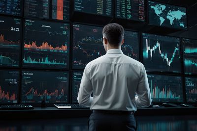 stock charts rising on digita