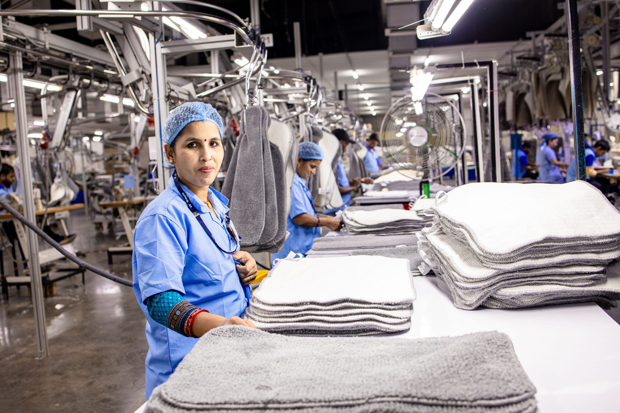 Indian Textile Factory Workers in Action · Free Stock Photo