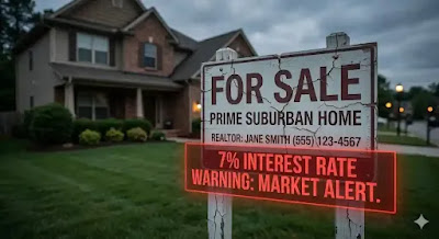 For Sale" sign in house in the background
