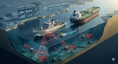 Italian Navy ships and NATO Strait of Hormuz for shipping safety