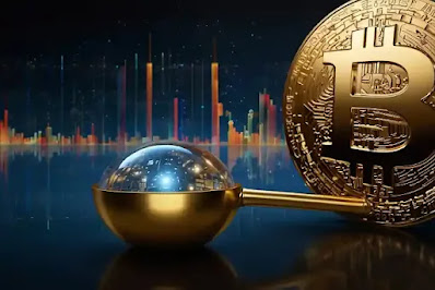 glowing Bitcoin (BTC) logo