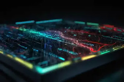 a highly detailed Nvidia AI chip