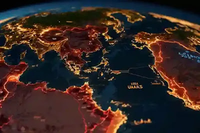 a world map Strait of Hormuz