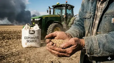 farmer's weathered hands holding a handful
