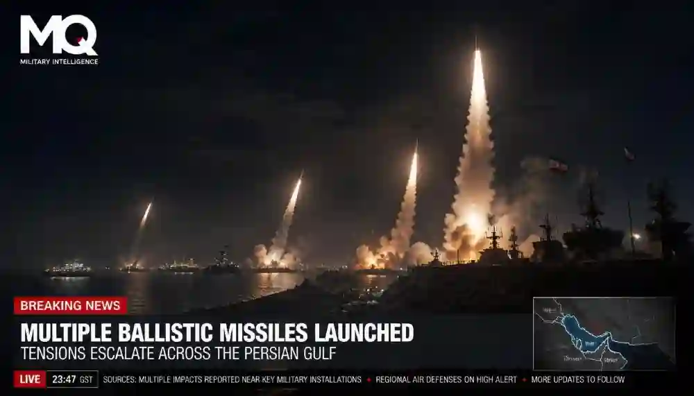 MQ news logo on military launch image