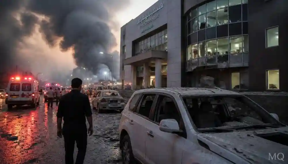 Hospital strike in Ahvaz ruins