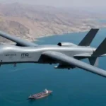 Tactical drone over Persian Gulf lanes.