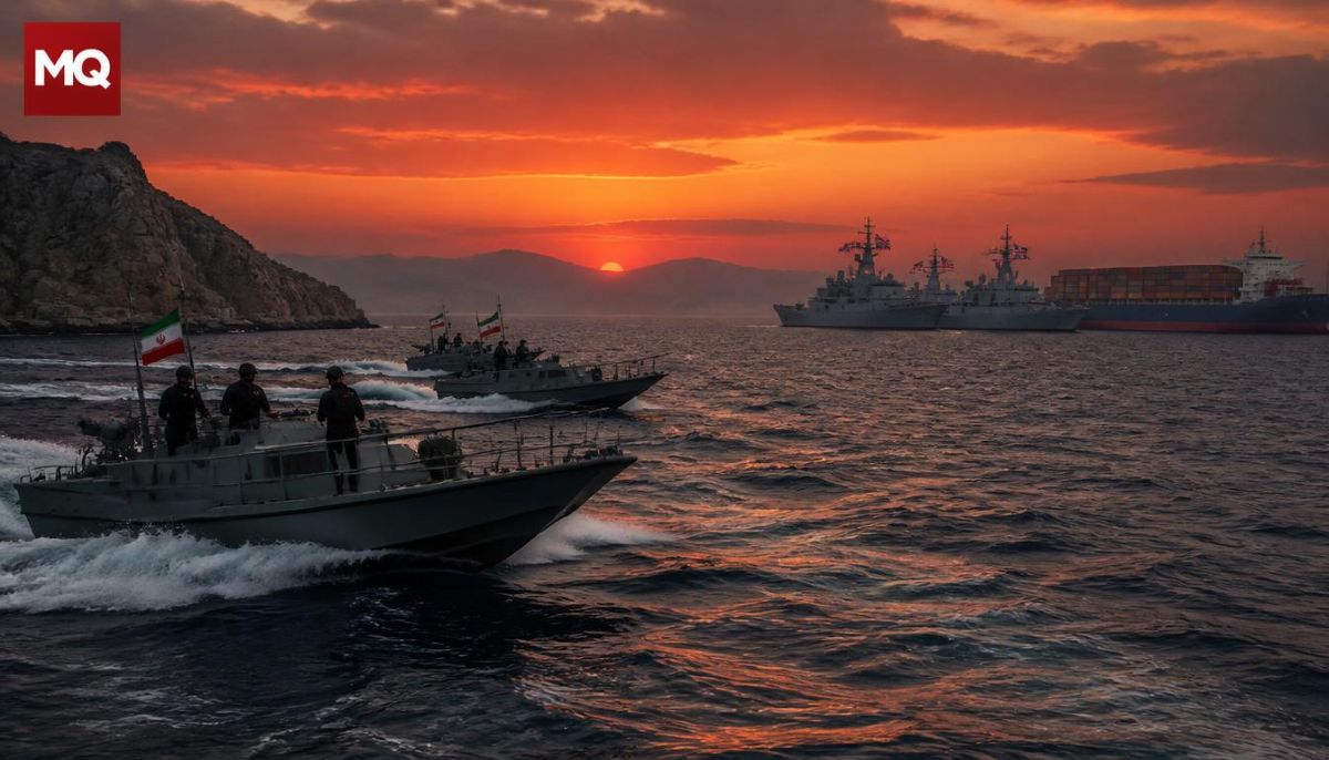 British and French warships near the Oman coast.