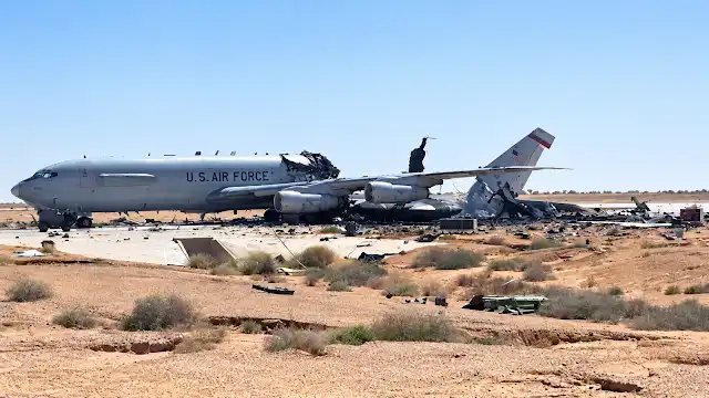 Middle East crisis: Military drone debris near coastal base