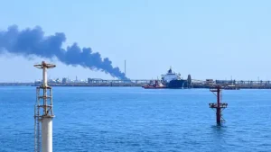 Middle East crisis: Coastal fuel storage terminal on Red Sea