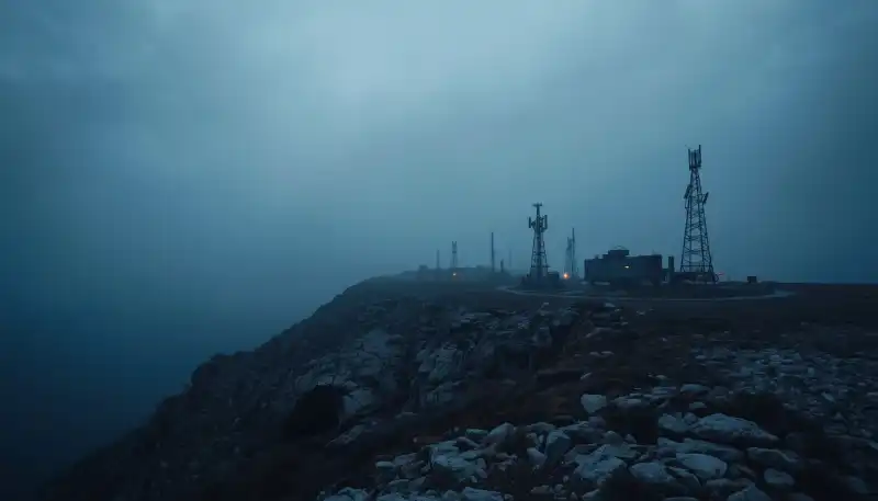 Military radar station on Baltic coast