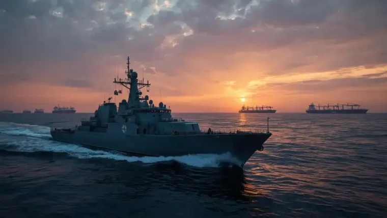 US Iran Tensions: Patrol vessels near the Strait of Hormuz