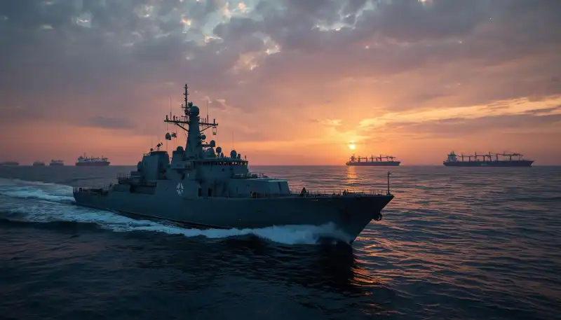 US Iran Tensions: Patrol vessels near the Strait of Hormuz