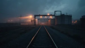 Russia Ukraine war: Industrial fuel depot and rail terminal