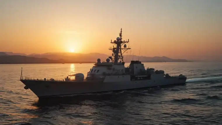 Saudi Yemen War: Naval vessel patrolling the Red Sea