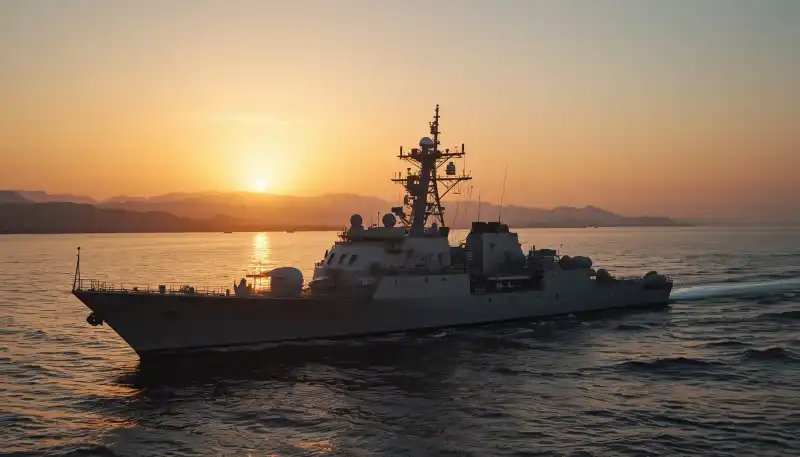 Saudi Yemen War: Naval vessel patrolling the Red Sea