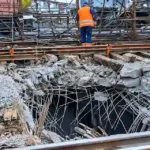 Russia Ukraine War Shifts: Damaged railway track explosion crater