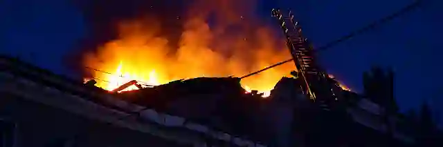 Russia-Ukraine War Shifts: Firefighters tackling blaze on building roof