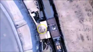 Yemen Conflict Shifts: Satellite view of airport impact zone