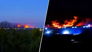 Civilian Toll in Ukraine: Heavy smoke and strikes near urban infrastructure and coastal regions in the Middle East