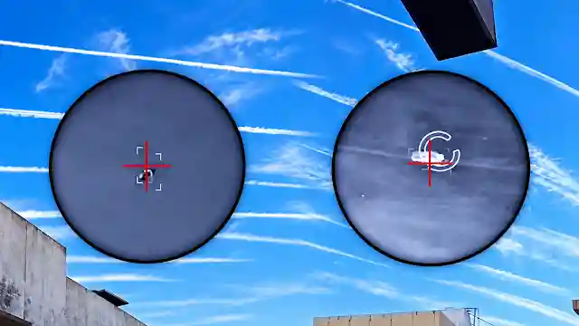 Saudi Yemen War Aramco Attack: Target scope view showing interception of fighter jet over conflict zone